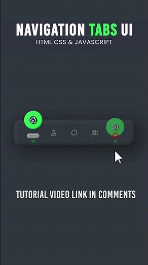 Navigation Tabs Menu Design using Html CSS & Javascript #shorts