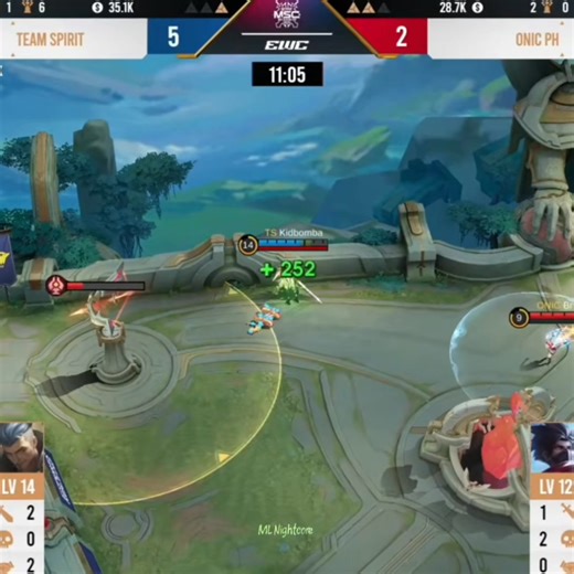 Team Spirit Vs Onic ph | Game 4 - MSC 2025 (EWC) Knockout Stage #teamspirit #Onicph | ML Nightcore