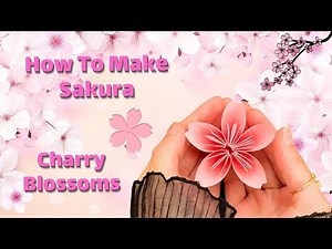DIY How To Make Cherry Blossom Paper Flower Origami Sakura Flower