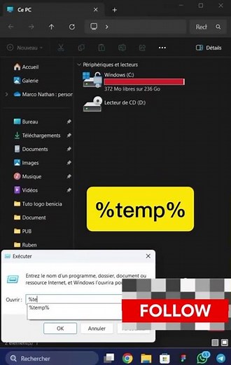 ASTUCE POUR LIBIRER L'ESPACE DE TON PC WINDOWS 10/11