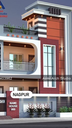 Beautiful home front 3d elevation design in nagpur #modernhomeelevationdesigner #home #house #design #maharashtra #elevation #architecture #3d | Modern Home Elevation Designer Nagpur