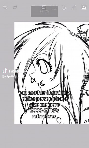 2000s Inspired Digital Art: Drawing Emo Nostalgia