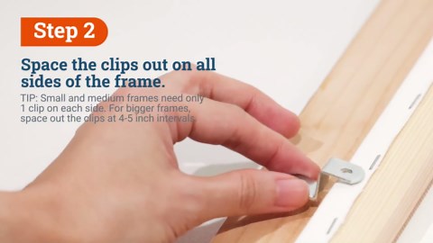 PHS Canvas Offset Clips for Picture Framing - 60 Piece Variety Pack (1/8", 1/4", 1/2") with Screws - Picture Frame Hardware, Frame Clips for Securing Art - Picture Framing Tools