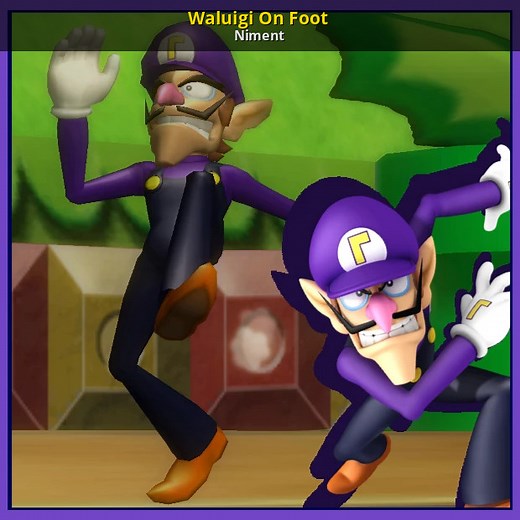 Waluigi On Foot Mod for Mario Kart Wii | MKWii Mods