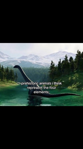 Water: Livyatan melvillei, Earth: Dreadnoughtus schrani, Fire: Inostrancevia alexandri, Air: Hatzegopteryx thambema // #prehistoric #elements #dinosaur #nature #fypp