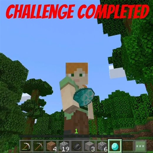 Dig and find the diamond challenge 💛💛#minecraft #challenge