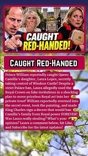 JUST IN: Prince William Catches Camilla’s Daughter in SHOCKING Windsor Castle Incident