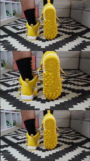 Nike Air Force 1 Mid SP Off-White Varsity Maize On Foot 🔥 #sneakers #nikeshoes #nike #sneakeronfeet