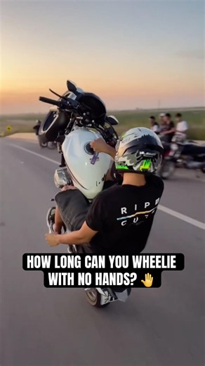 How long can you wheelie with no hands? 🙌 #nationwidebikelife #motorcycle #wheelie