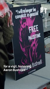 19K views · 96 reactions | U.S. airman Aaron Bushnell’s final act of protest has galvanized antiwar veterans, service members and others. A vigil in his memory was held outside the US Mission to the UN, which has vetoed three ceasefire resolutions. Third party presidential candidates @drjillstein and @claudia_karina2024 joined the action. | BreakThrough News | Facebook