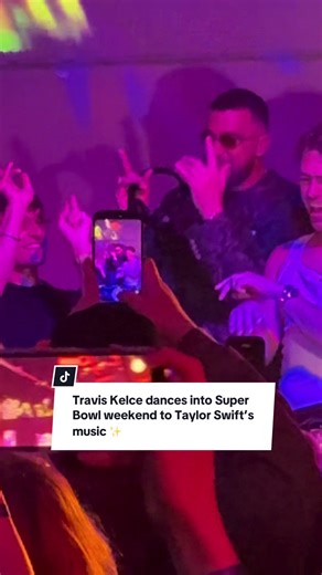 @Travis Kelce hit the DJ booth at the “Tight Ends & Friends” party in San Francisco Thursday night to kick off #SuperBowl weekend 🏈 #SuperBowlLX #taylorswift