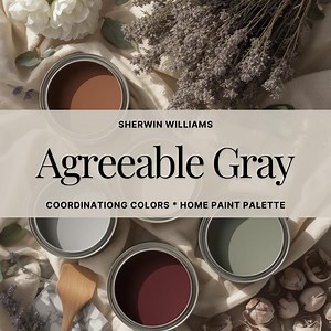 Sherwin Williams Agreeable Gray Paint Palette: Cozy Home Interior Color Scheme PDF Download - Etsy
