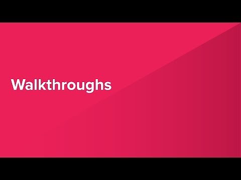 Creating a Walkthrough in Pendo