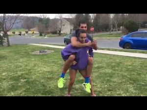 strong girl squat piggyback