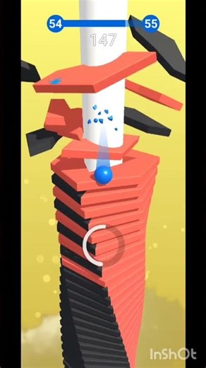 Drop stack ball game level 54 to 55 #gaming #gameplay #gamer #games #viral shorts