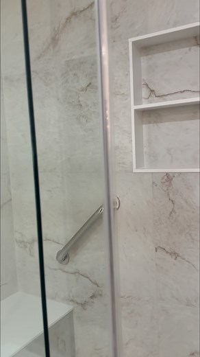 21 reactions · 5 comments | Another beautiful bathroom was completed by our team using large format tiles. Planning a tiling project? Get in touch for top-quality work and competitive offers across the Greater Toronto Area. #torontotilesetter #tilecontractor #slabinstallation #tileinstaller #dreamhousetile #torontotilesetter #tiling #largeformattile #tileinstallationtoronto | Dream House Tile | Facebook