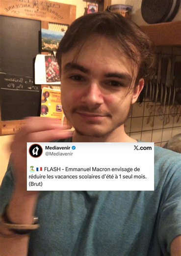 Il va vraiment avoir des problèmes lui à force 😭🤣 #macron #education #vacances #politique