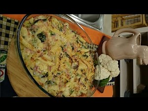 Pasta and cauliflower gratin