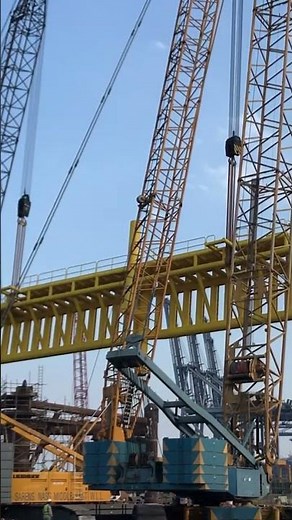 Tandem lifting by using heavyweight cranes #heavylift #liftingcapacity