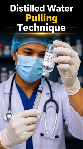 😱 Amazing Distilled Water Pulling 💉 | Real Medical Preparation 🔥 #ViralShorts
