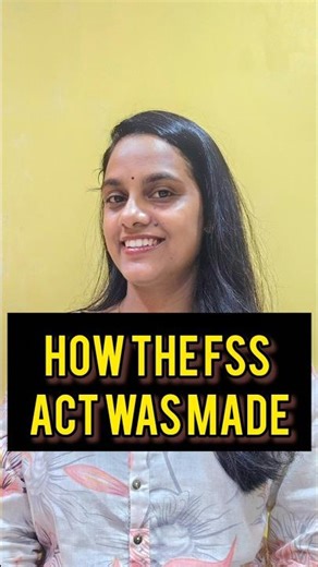 How the Food Safety and Standards Act, 2006 was made #fssai