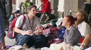 Tempers have flared at Flinders Street's homeless camp, as authorities admit they're powerless to act. More: https://yhoo.it/2juhVkm #7News | 7NEWS Melbourne