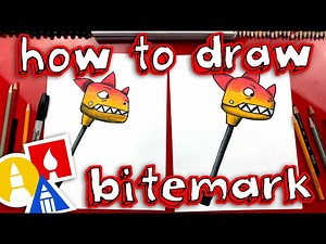 How To Draw Fortnite Bitemark Pickaxe - REPLAY DRAW ALONG! - Videos For Kids