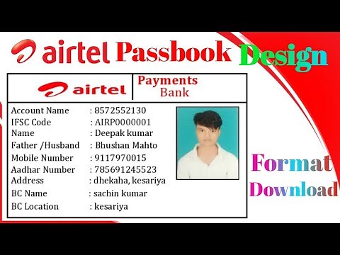 Airtel Payments Bank ka Passbook Kaise Banye || How To Create Airtel Payments Bank Passbook Print |