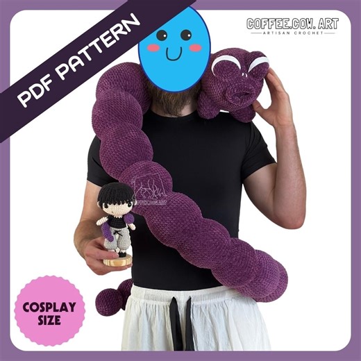 Worm Cosplay Amigurumi Crochet Pattern (PDF) - Etsy