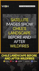 2.1K views · 11 reactions | Chile Wildfires: Satellite images show Chile landscape before and after wildfires #chile #wildfire #chilewildfires | WION | Facebook