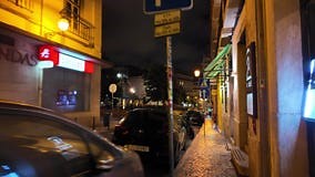 Old Town Lisbon by Night from Walking Perspective with Glow Stock Footage - Video of european, streets: 387277332