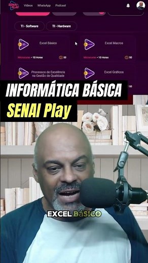 Informática cursos gratuitos online com certificado SENAI Play #shorts
