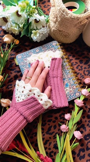 Crochet Victorian Gloves🌸 #crochet #books #handmade #crochetpattern