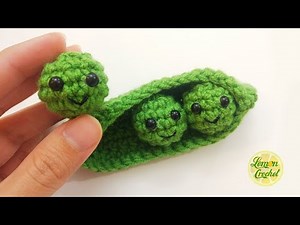Crochet Amigurumi Peas💚 | Crochet Tutorial for Beginners | Lemon Crochet🍋