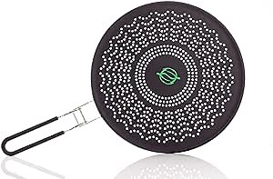 Greenful Products Splatter Screen | Splatter Guard | 11" & 13" | Best Splatter Screen For Frying Pan - Protects From Hot Oil Splash - Strainer | Lifetime Replacement