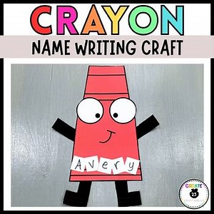 Crayon Name Craft | Preschool & Kindergarten Back to School Crayon Name Craft