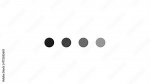 Loading is indicated by a dot. Load dot icons. A set of loading icon animations is isolated on a white background. Loading icon with a flat design. System software update and upgrade concept Stock Video