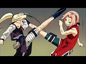 Sakura vs Ino, full fight, english dub #naruto