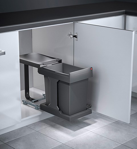 Poubelle encastrable sous évier 20L AS Solo Auto - Hailo France