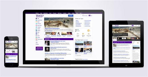 Willkommen auf der neuen Startseite von Yahoo