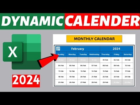 EASY Way to Make Excel Dynamic CALENDAR | Excel me CALENDAR Kaise Banaye