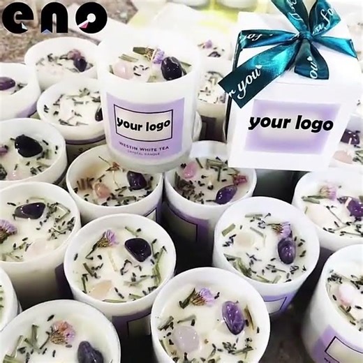 Crystal scented candle with private label #scentedcandle