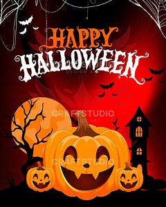 Handcrafted Halloween Digital Art Bundle: Spooky Designs (digital Download) - Etsy