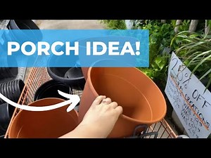 Stack 4 plastic planters on your porch for this beautiful idea