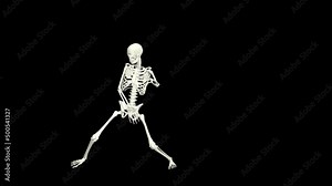 Skeleton Dancing 3D Animation. You will get the Super Realistic 3D Animation dance of Skeleton. Stock Video