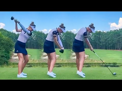 Nelly Korda Golf Swing - DRIVER SEQUENCE | Full Speed + SLOW MOTION