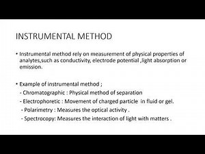 Classification of Analytical Methods in Analytical Chemistry