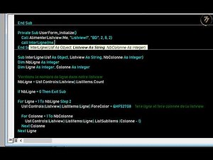 Excel VBA Listview Interlignes