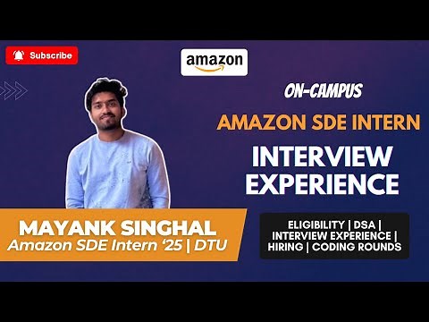 Amazon SDE Intern Interview Experience | Amazon Hiring 2025 | ‪@AmazonInOfficial‬ | ‪@next_techies‬