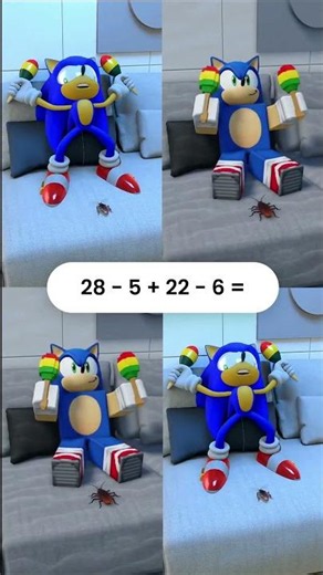 Sonic afraid of cockroaches vs Roblox #sonic #roblox